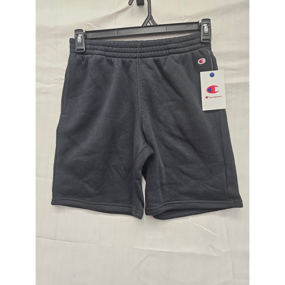 Champion‎ Kids Signature Fleece Shorts Black Size L 14/16 C935SH7004-BLK-L NWT